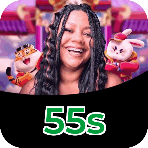 Interface do aplicativo 55s mostrando jogos disponíveis no iOS e Android
